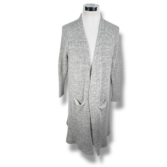 Free People Santa Cruz Maxi Cardigan Sweater Women’s XS Gray Alpaca Blend Long - Picture 1 of 11
